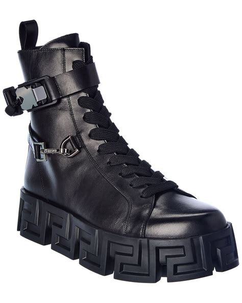 greca labyrinth leather boots.